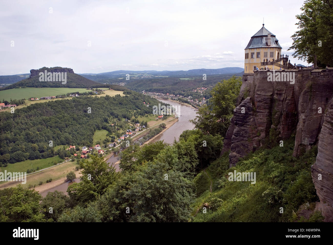 view from the fortress konigstein Stock Photo