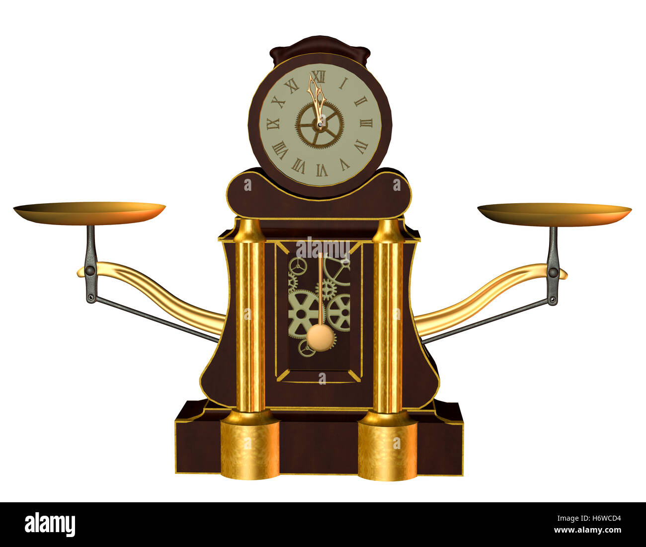 steampunk clock Stock Photo