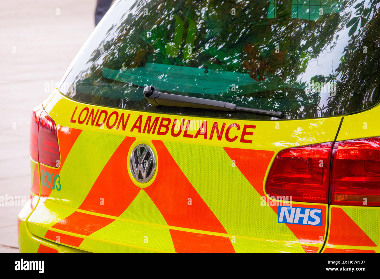 London Ambulance Car emergency ambulance Stock Photo Alamy