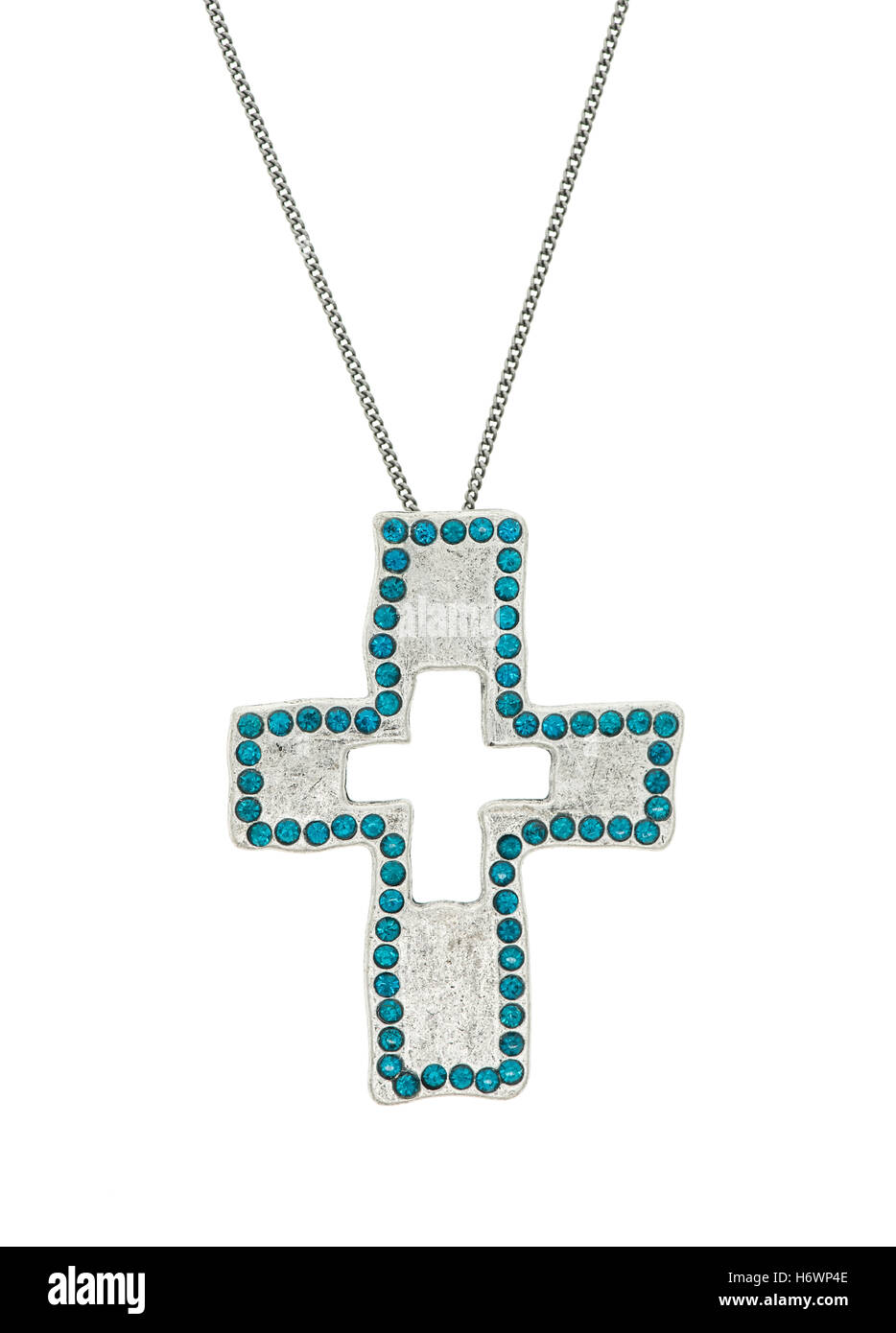 Close up of cross pendant Stock Photo Alamy