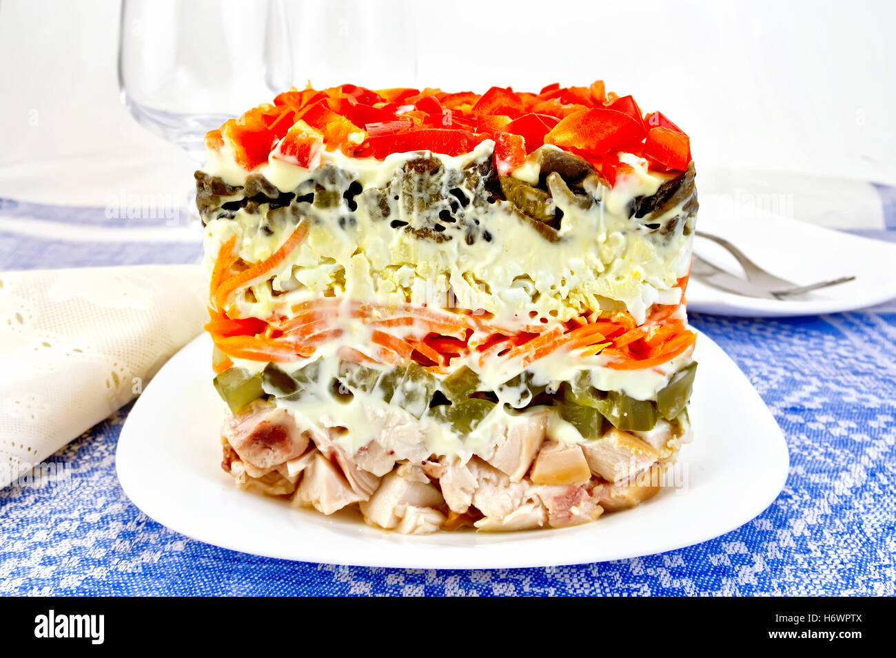 Салат с копченой курицей