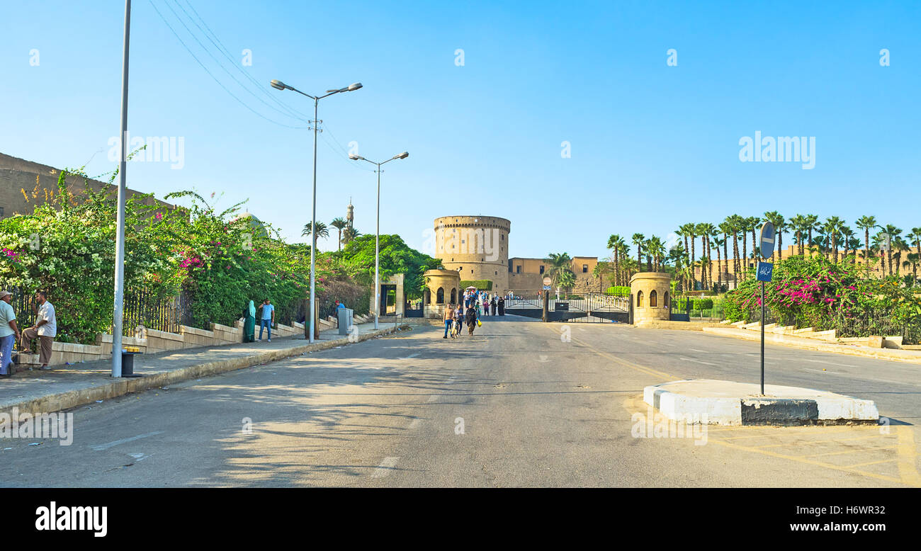 The Privet Entrance Bel Kalaa is the tourist way to the Saladin citadel Stock Photo
