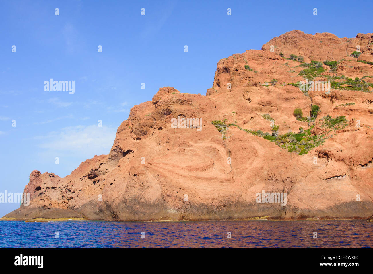 View of the Reserve Naturelle de Scandola, a nature reserve in Corsica, France Stock Photo