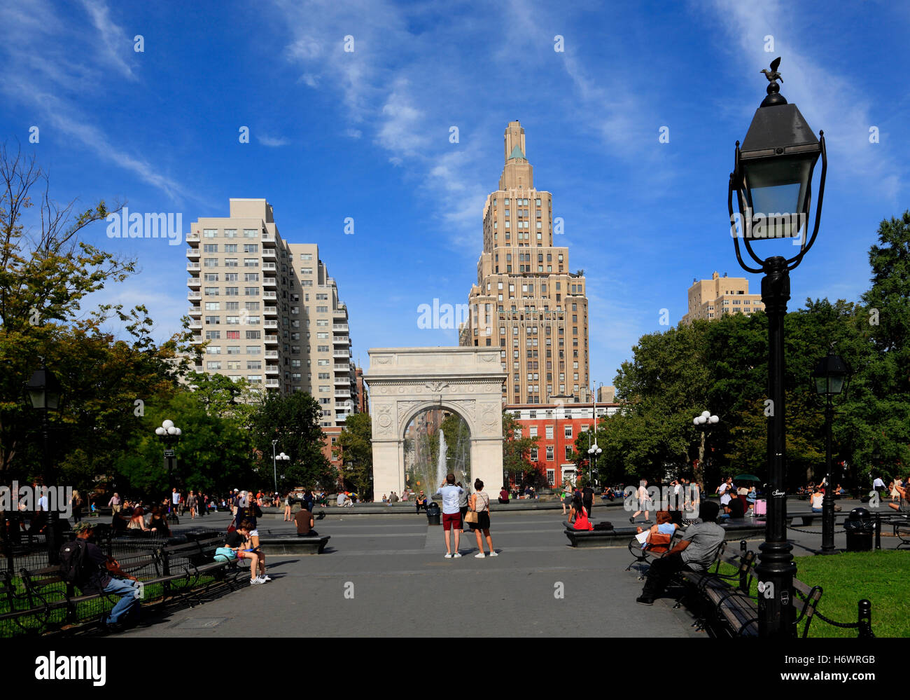 Washington Square, Greenwich Village, Manhattan, New York, USA Stock Photo