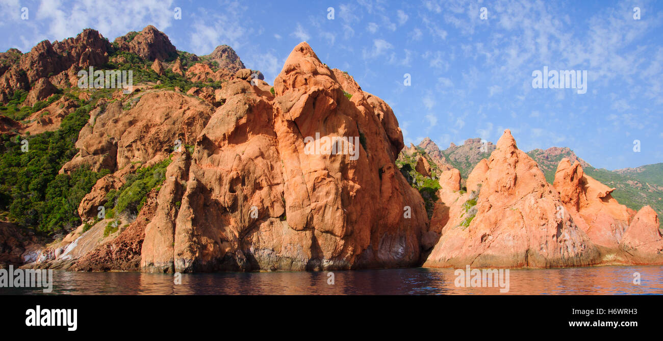 View of the Reserve Naturelle de Scandola, a nature reserve in Corsica, France Stock Photo