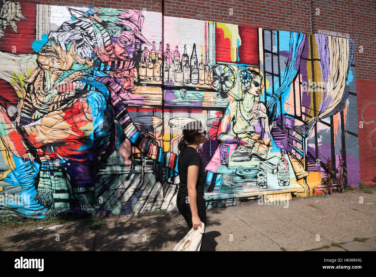 Mural paintings, Red Hook, Brooklyn, New York, USA Stock Photo Alamy