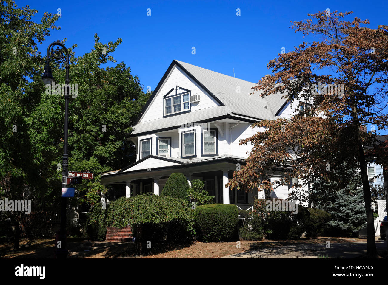 Victorian style houses at Ditmas Park, Brooklyn, New York, USA Stock