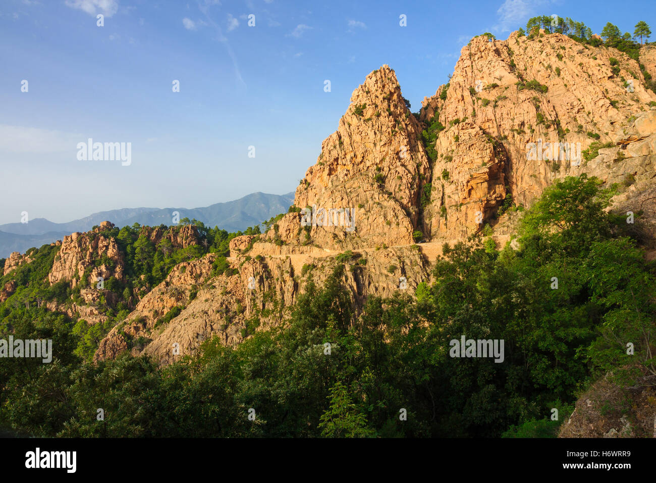 Sunset in calanches piana corsica hi-res stock photography and images ...