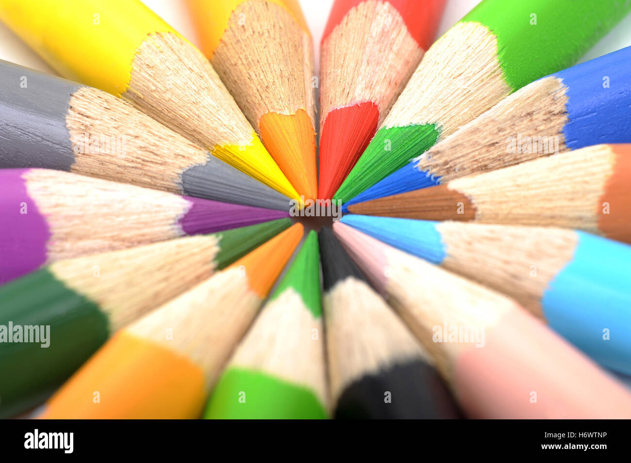 blue coloured colourful gorgeous multifarious richly coloured rainbow pencil pen style pencils colored pencils crayon blue Stock Photo