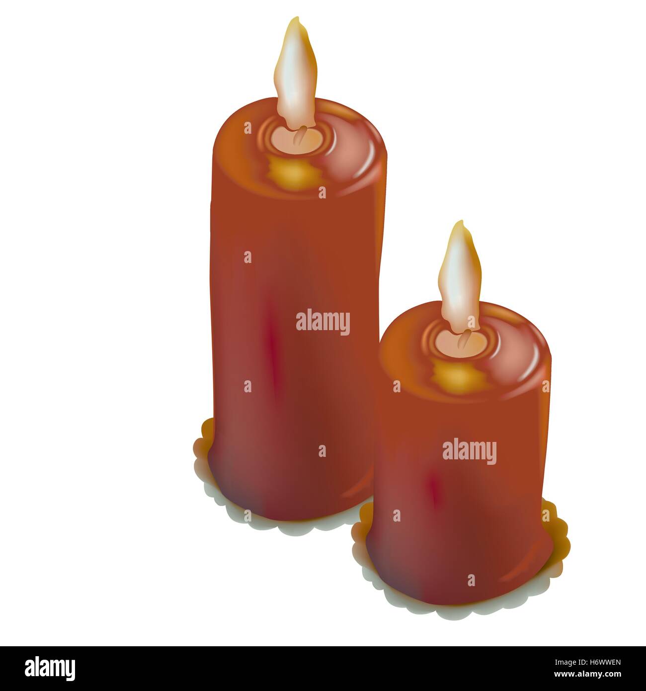 Red Christmas Candles Stock Vector