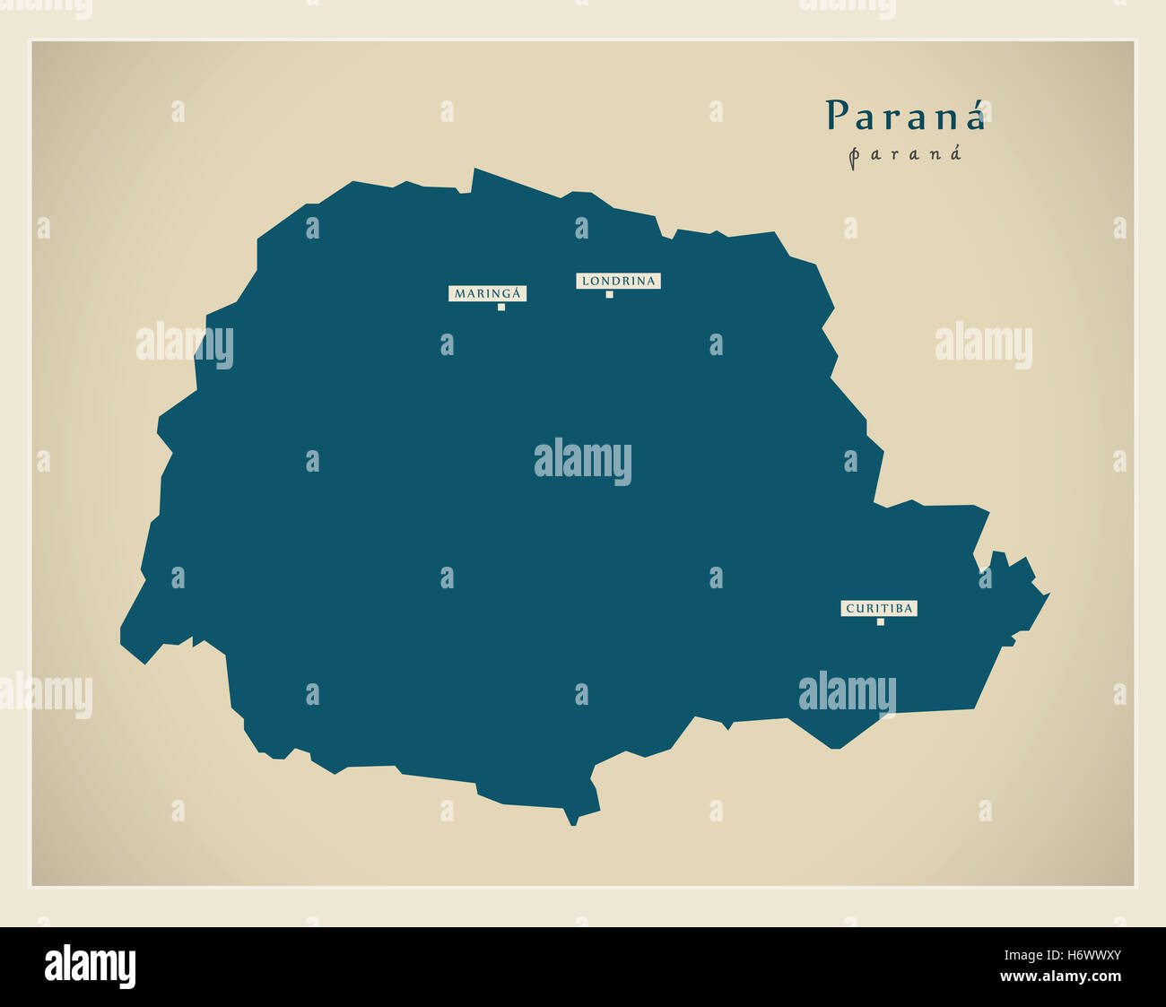 Parana Map Vector Stock Photos & Parana Map Vector Stock Images - Alamy