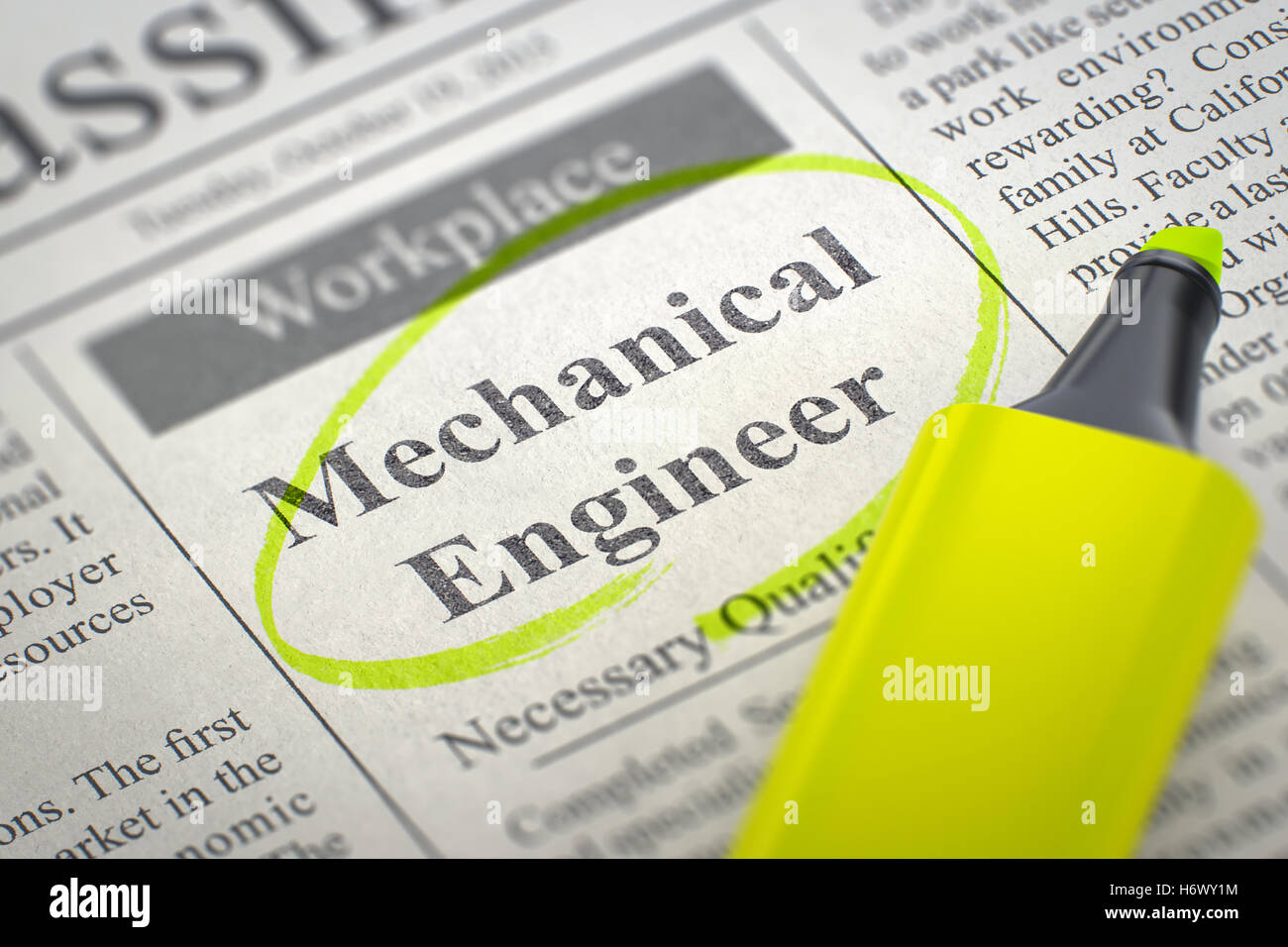 We are Hiring Mechanical Engineer. 3D Stock Photo - Alamy