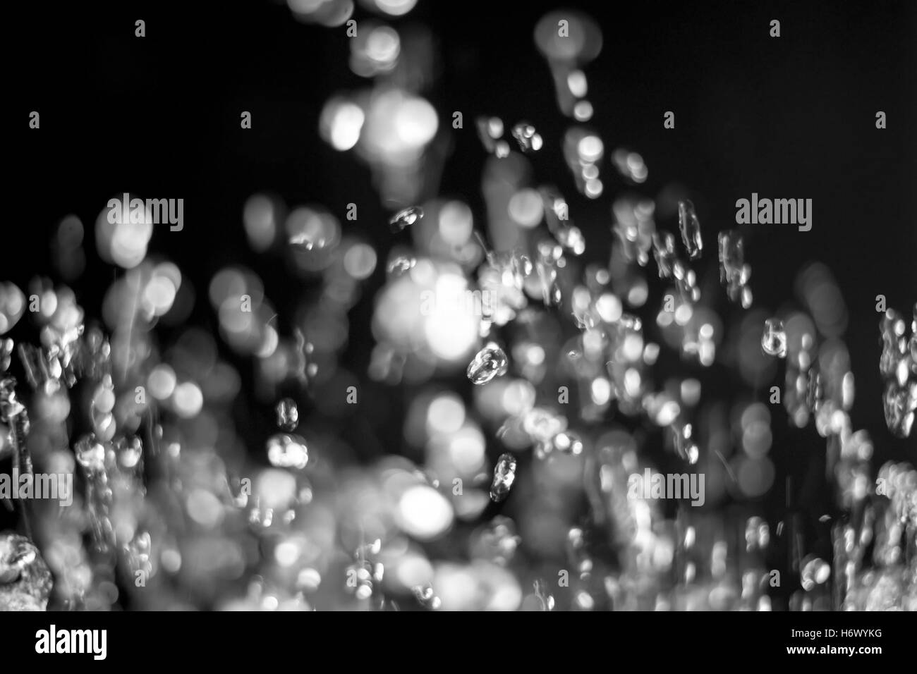 Falling waterdrops background Black and White Stock Photos & Images - Alamy