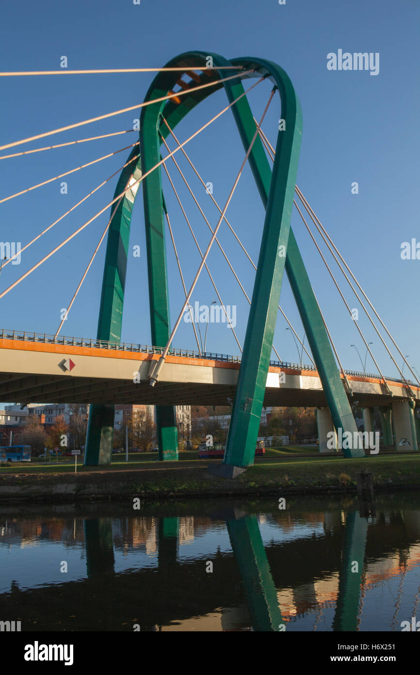 Most Uniwersytecki w Bydgoszczy - University Bridge in Bydgoszcz Stock Photo