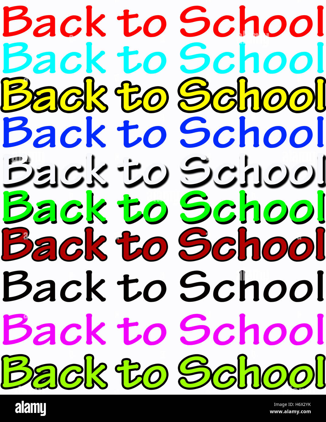 Background with text back to school inside, vector illustration Stock ...