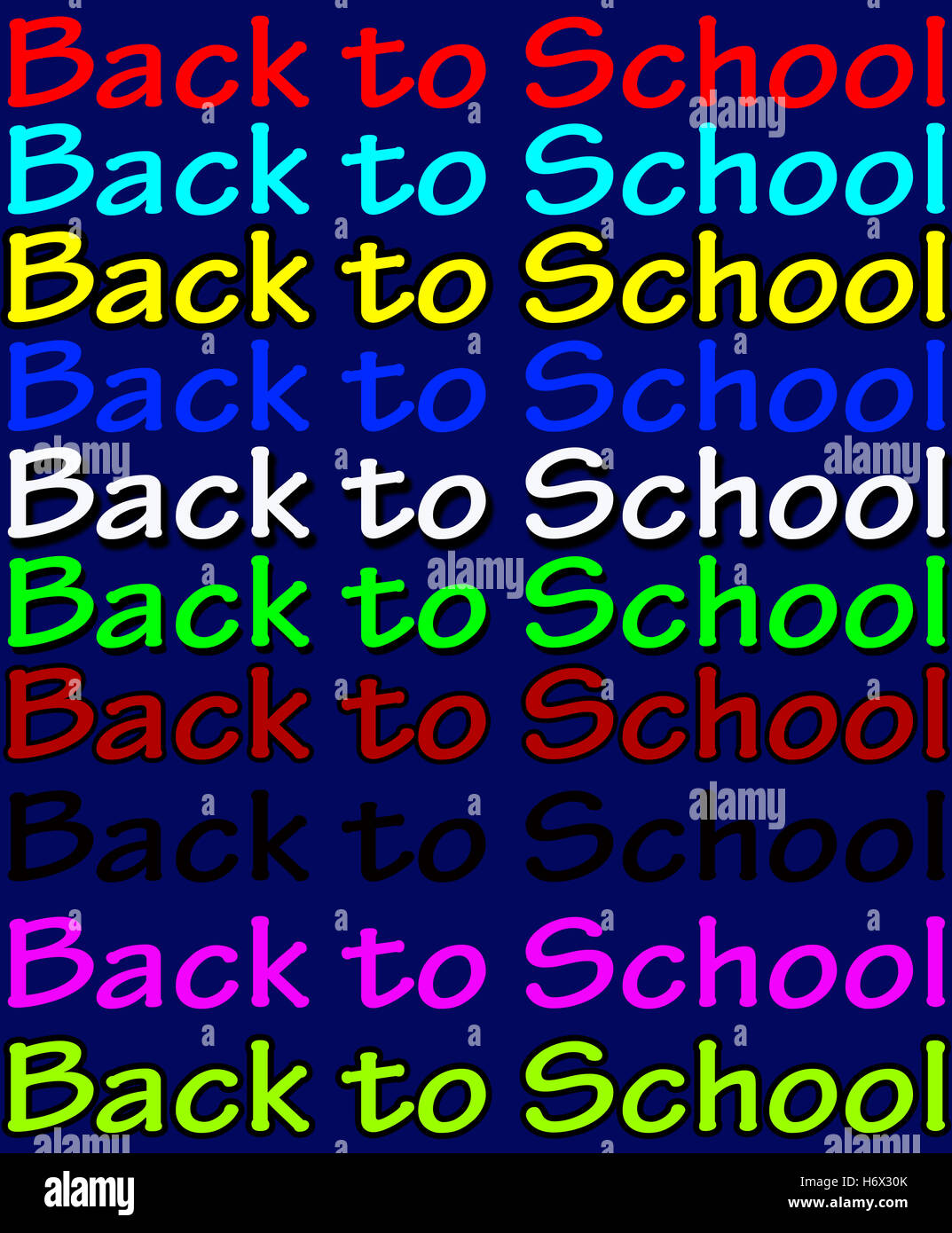Background with text back to school inside, vector illustration Stock ...