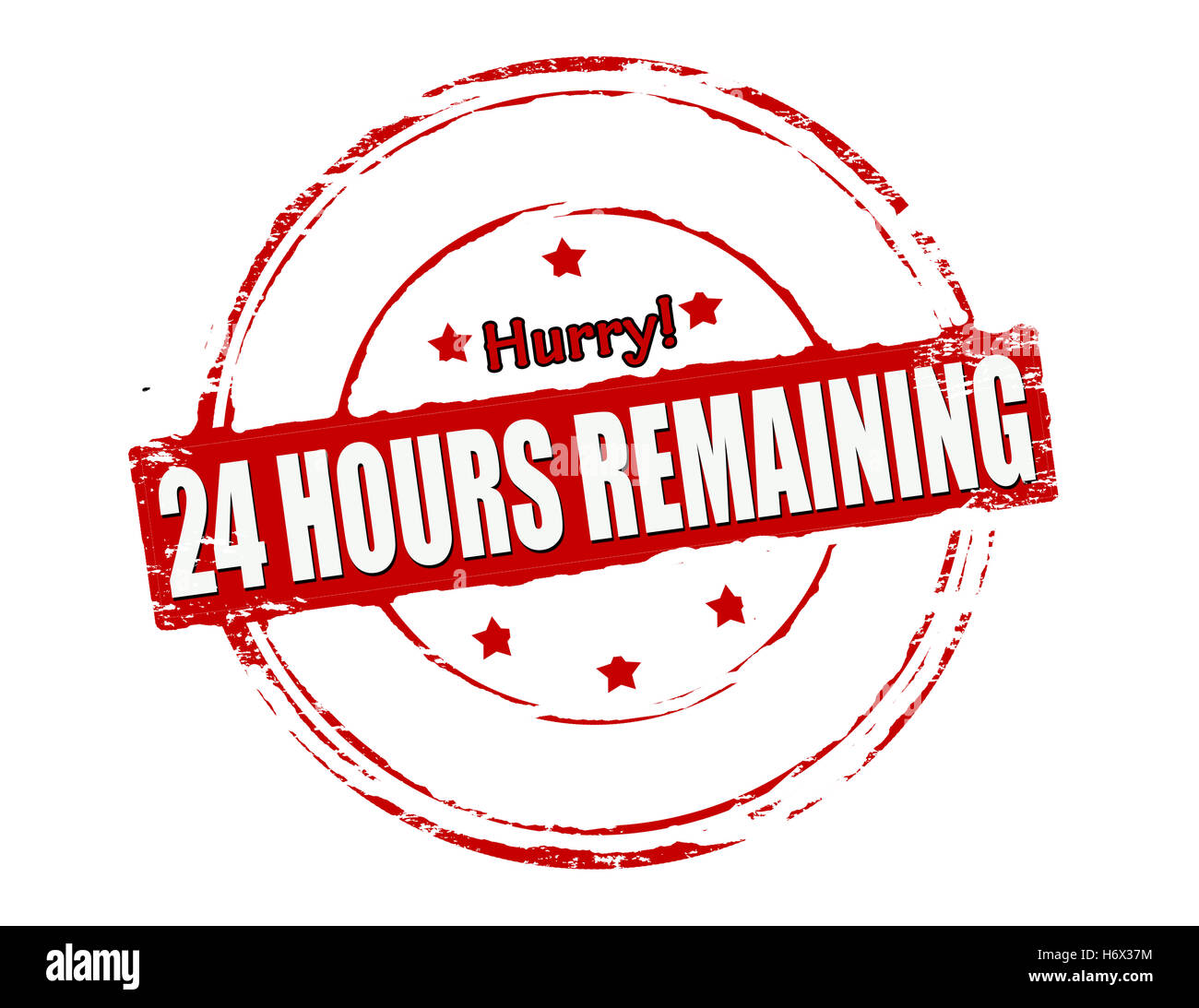 Rubber stamp with text twenty four hours remaining inside, vector