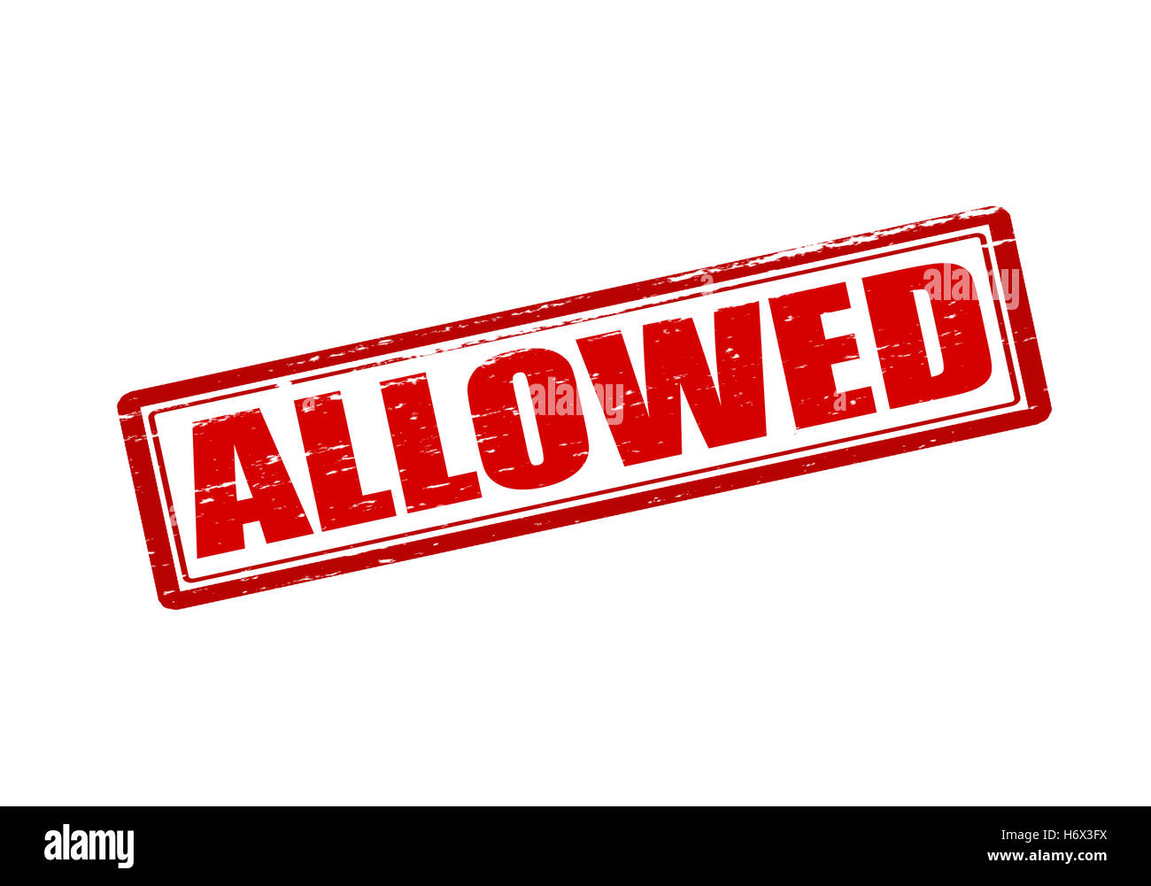 Rubber stamp with word allowed inside, vector illustration Stock Photo ...