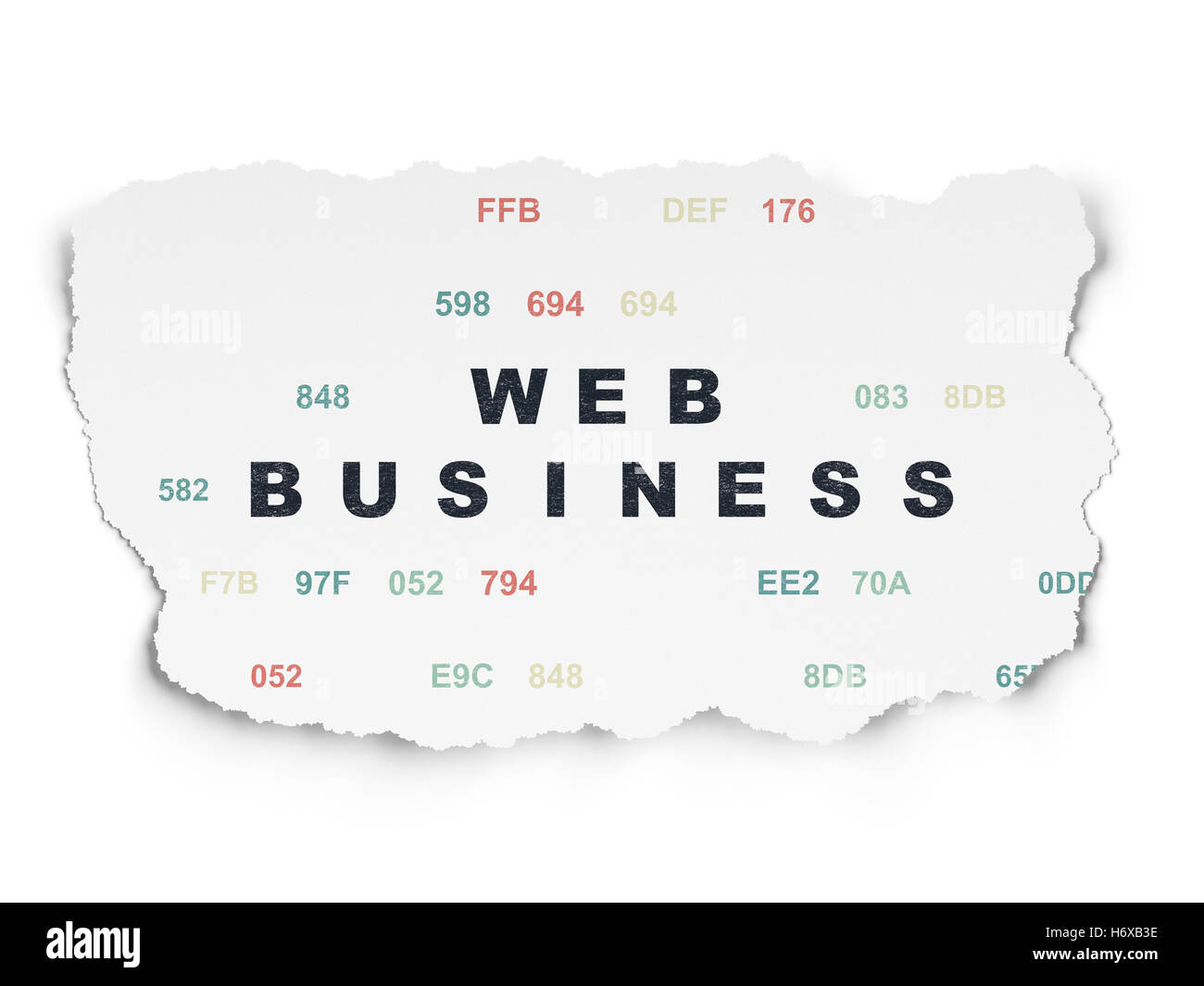 Web design concept: Web Business on Torn Paper background Stock Photo ...