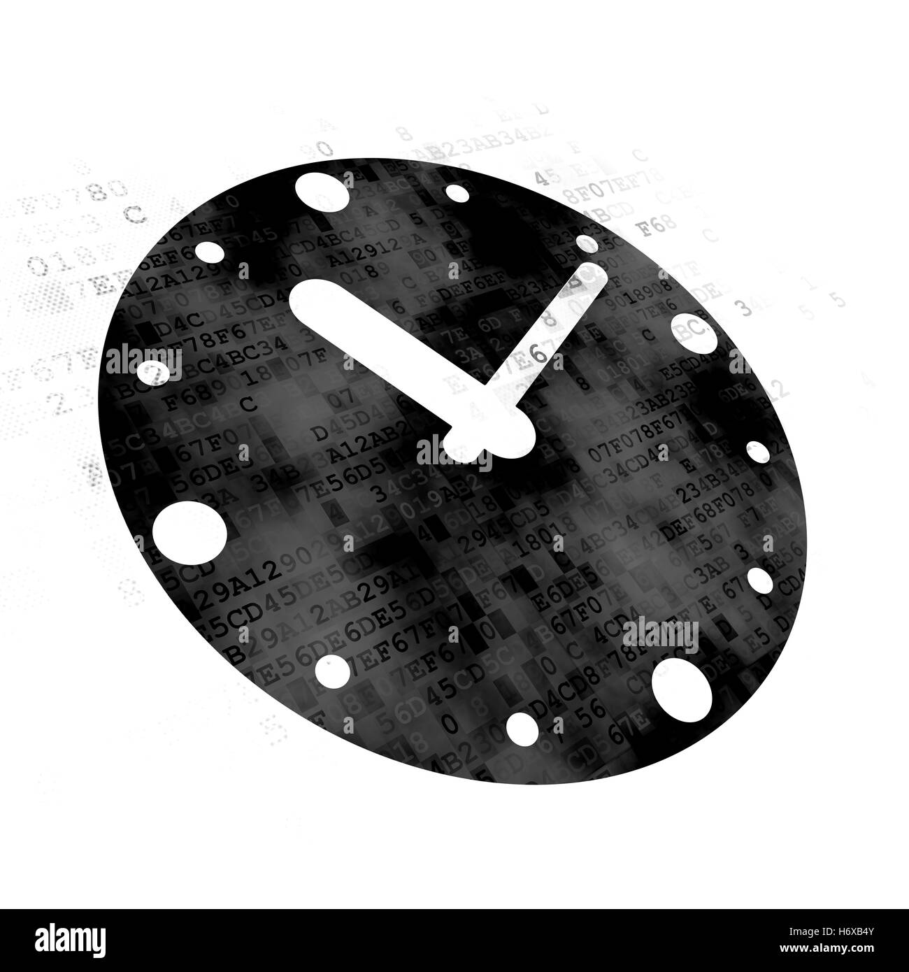 Timeline concept Clock on Digital background Stock Photo Alamy