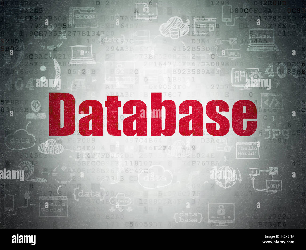 Database concept: Database on Digital Data Paper background Stock Photo ...