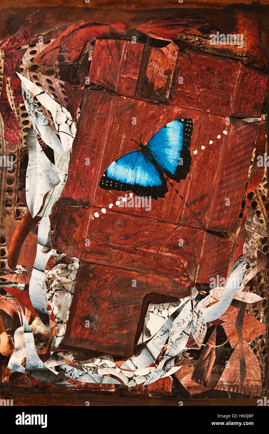 abstract mixed media collage by Valentino Sani - aka Saval Stock Photo
