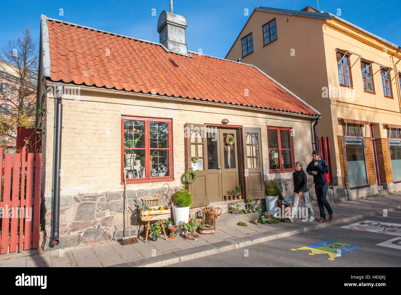'The last drink' an old pharmacy dating back to 1760. Norrkoping is a historic industrial town in Sweden. Stock Photo
