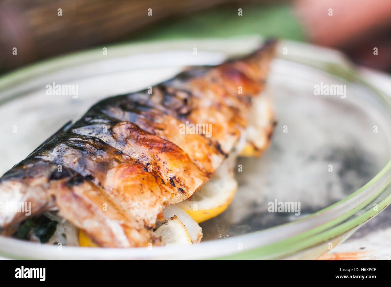 fish with lemon Grilled Stock Photo - Alamy