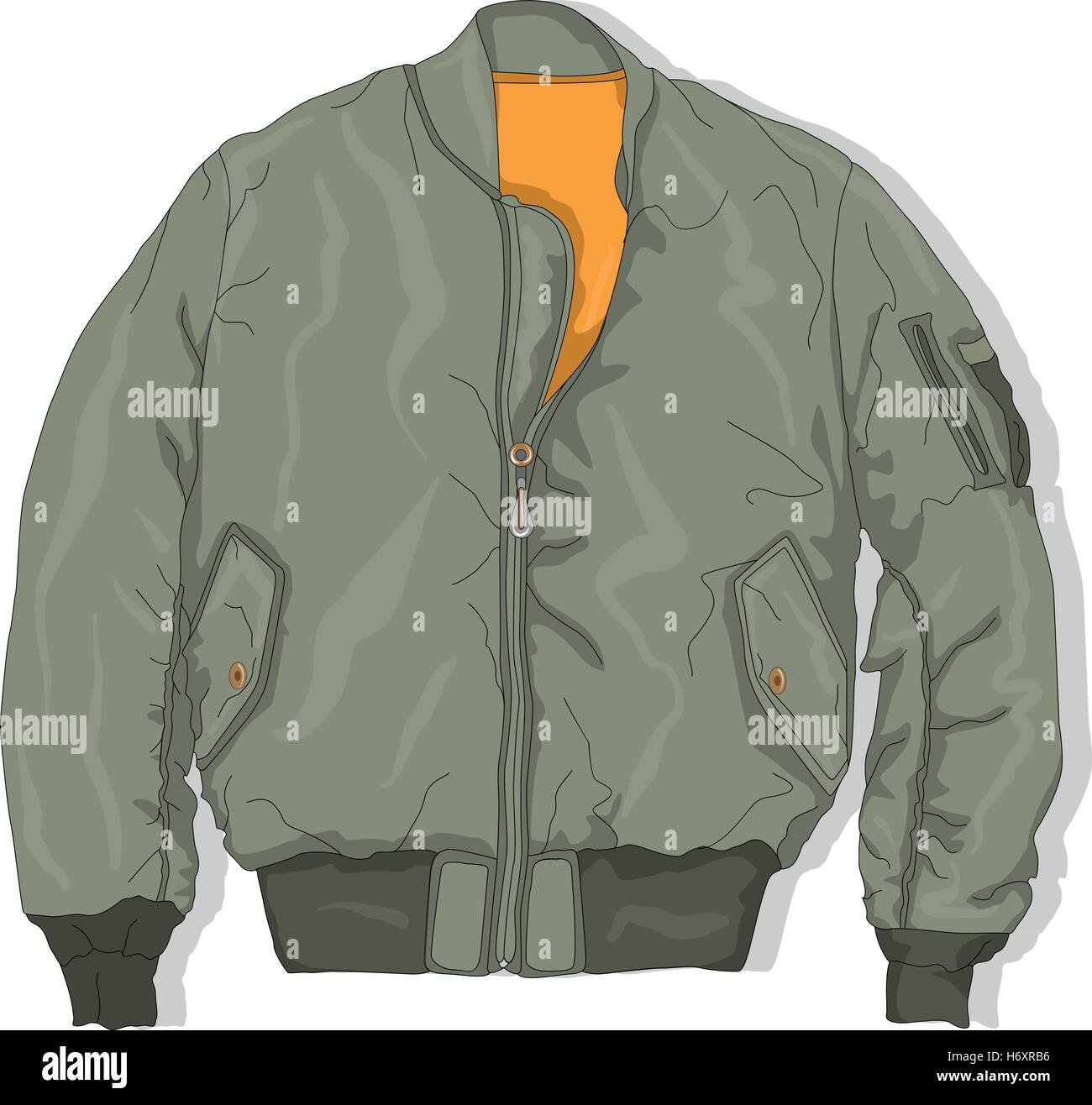 Pilot jacket. Bomber. Vector illustration Stock Vector Image & Art - Alamy