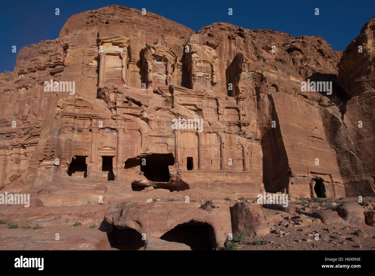 View of the ancient Nabatean rock cut monument named The Corinthian ...