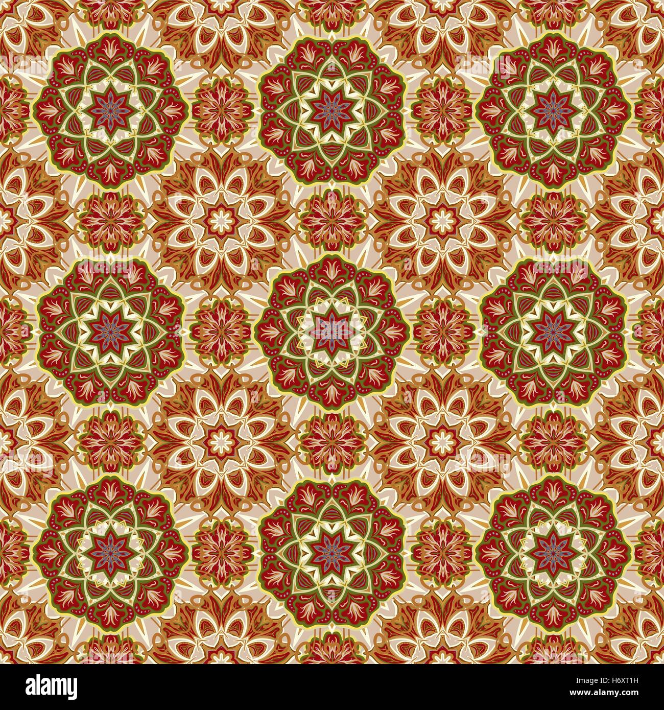 Seamless vector colorful pattern. East ornament with colorful details ...