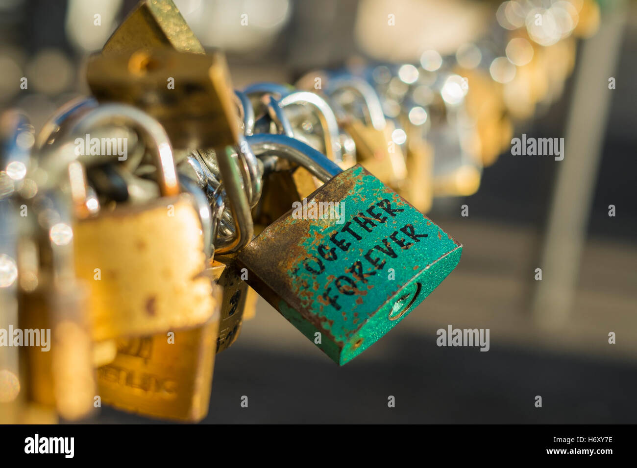 love locks in Rome, Italy Stock Photo Alamy