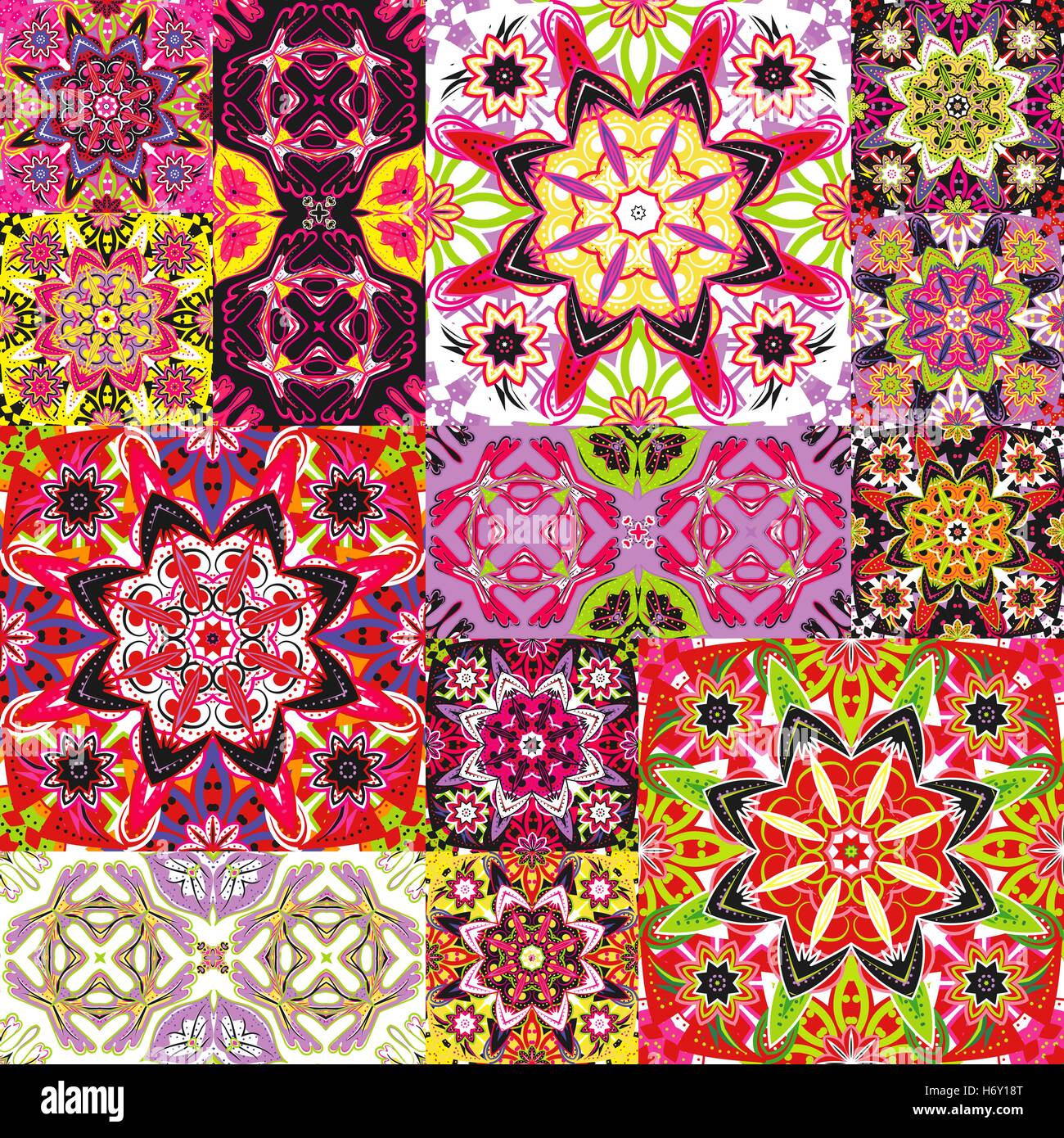 Islamic damask backgrounds colorful set, beautiful ornamentation