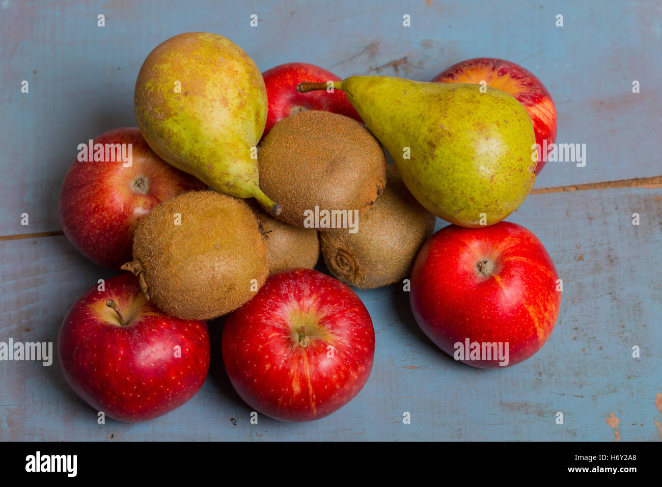 fruits on wooden table, studio picture Stock Photo - Alamy