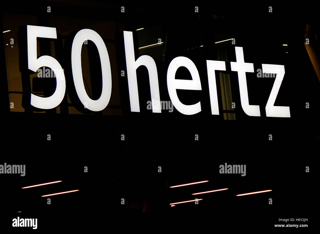 das Logo der Marke '50hertz', Berlin. Stock Photo