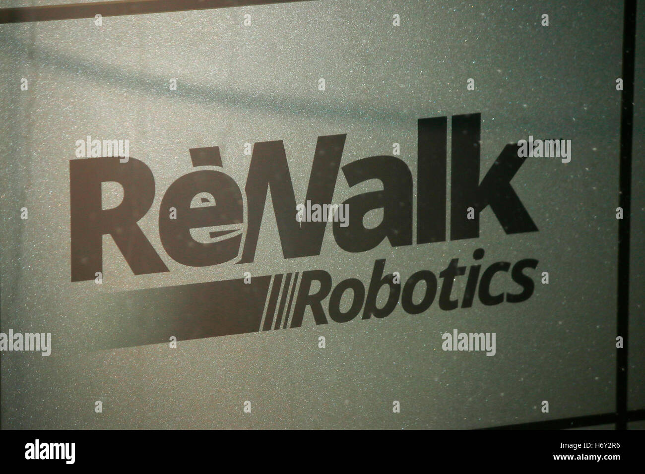 das Logo der Marke 'ReWalk Robotics', Berlin. Stock Photo