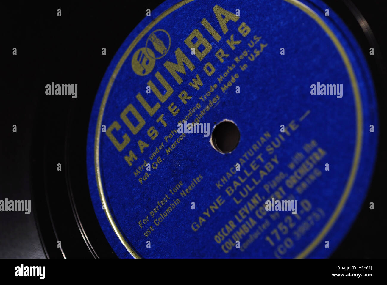 Vintage vinyl 78 rpm record. Stock Photo