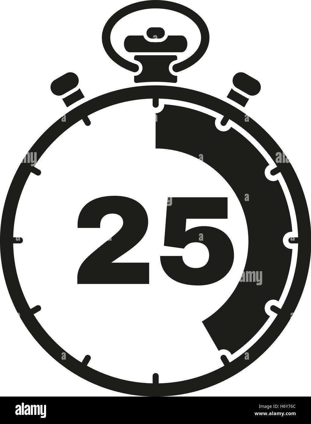 The 25 Seconds Minutes Stopwatch Icon Clock And Watch Timer Stock Vector Image Art Alamy