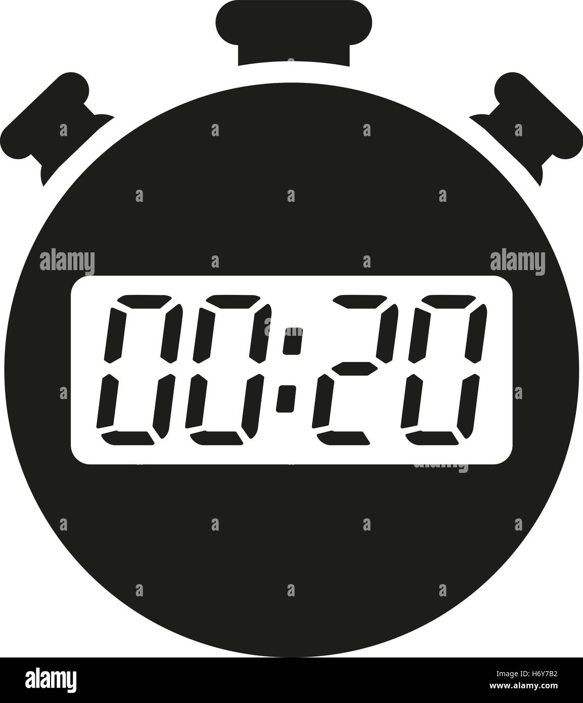 The 20 seconds, minutes stopwatch icon. Clock and watch, timer, countdown  symbol. UI. Web. Logo. Sign. Flat design. App. Stock v Stock Vector Image &  Art - Alamy