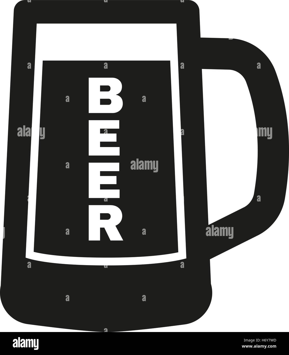 Glass of beer icon. Beer and pub, bar symbol. UI. . Logo. Sign. Flat design. App.Stock vector