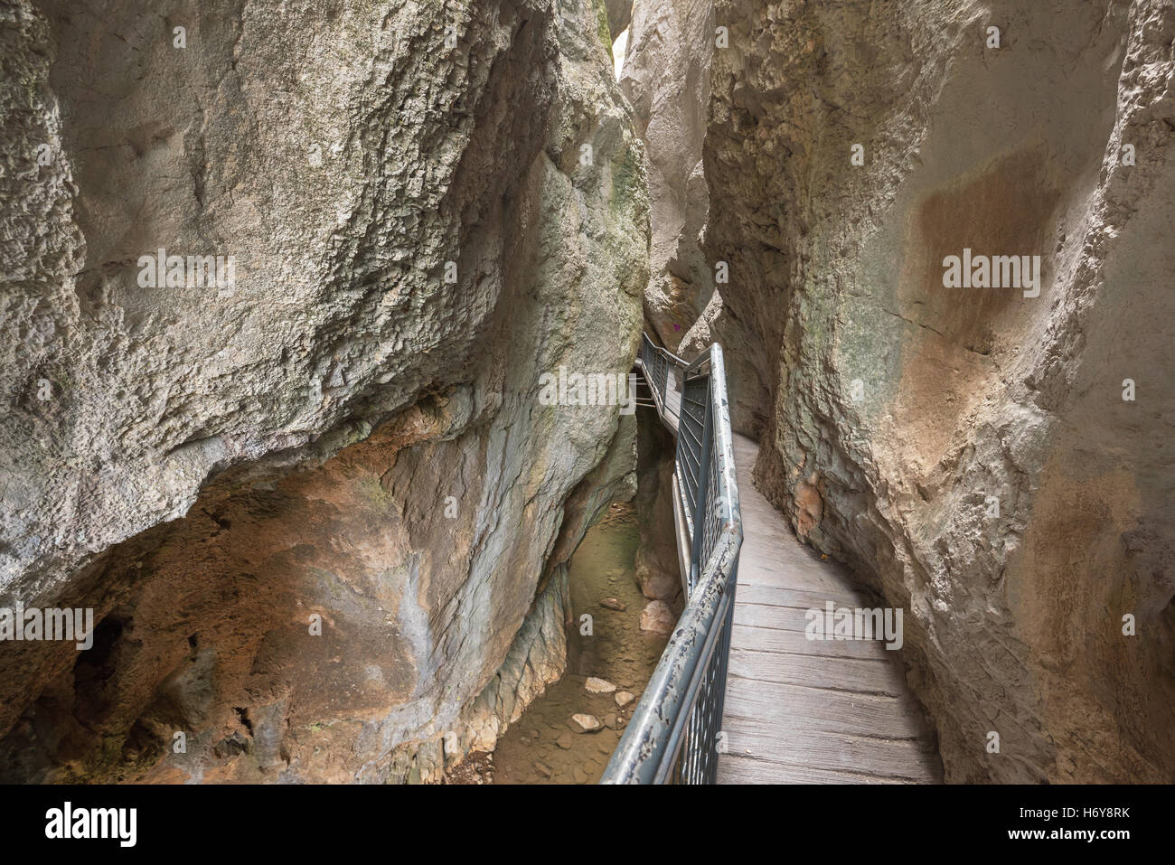 Gorge “La Yecla” in Burgos, Spain. Stock Photo