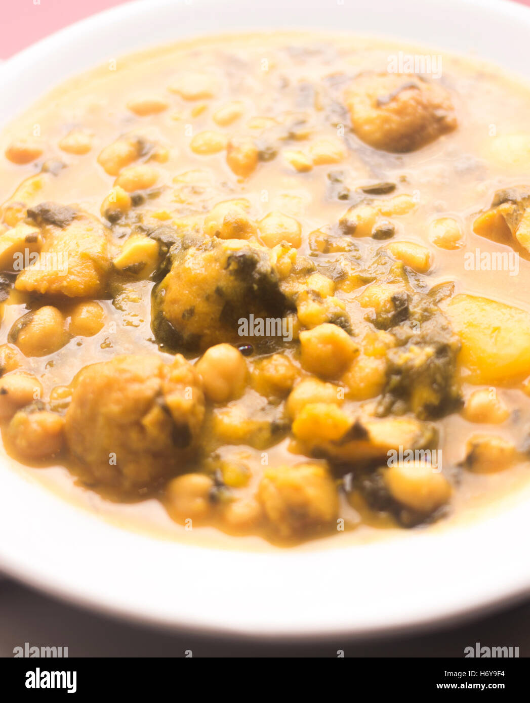 Chick pea Spanish tapas dish in restaurant cafe photo in Spain Stock