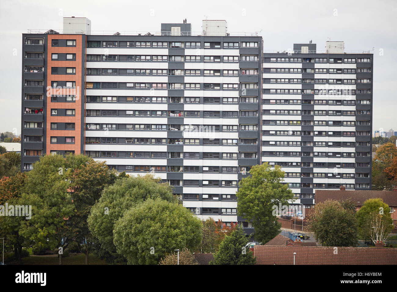 Salford Skyline view flats houses apartments Housing stock typical view