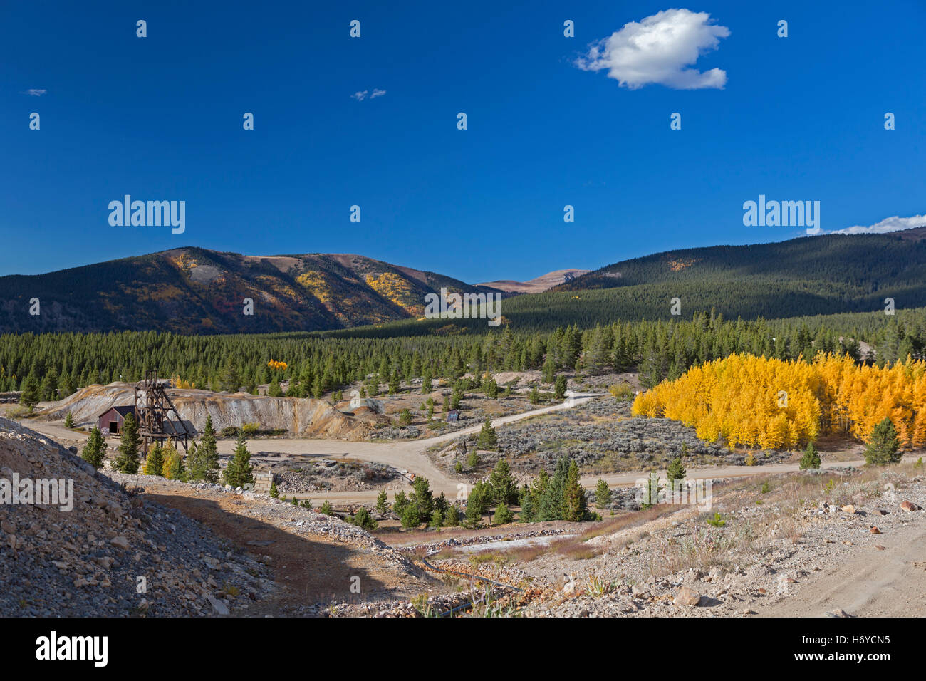 Leadville, Colorado - Site of a major labor battle in 1896 between striking miners and company guards. Stock Photo