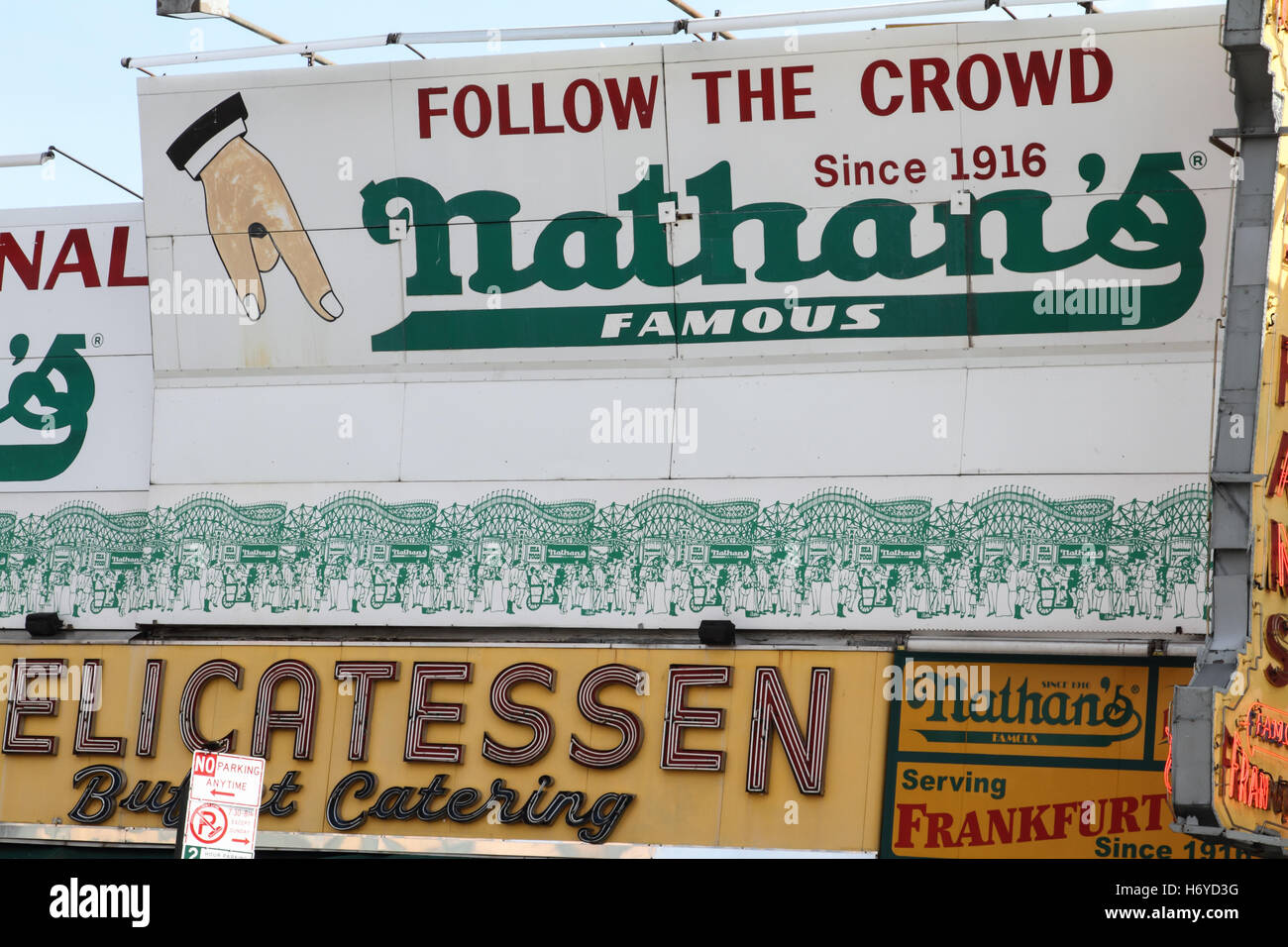 The original Nathan's Famous Hot Dog Stand in Coney Island, Brooklyn NY ...