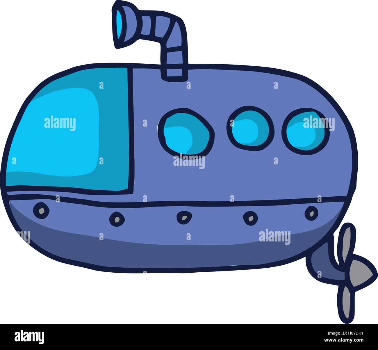 Submarine cartoon for kids t-shirt design vector illustration Stock Vector