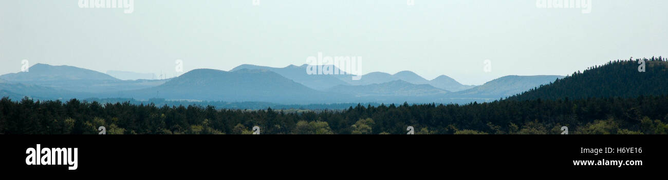 distant view of dormant volcanoes on central jeju (cheju) island. south korea Stock Photo