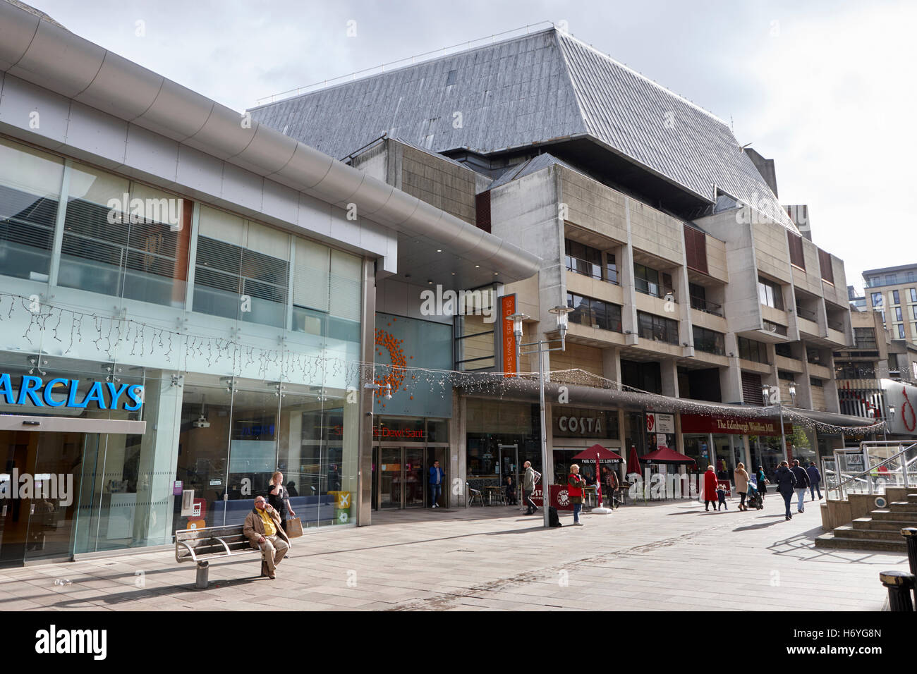 St davids hall and shopping centre Cardiff Wales United Kingdom Stock Photo