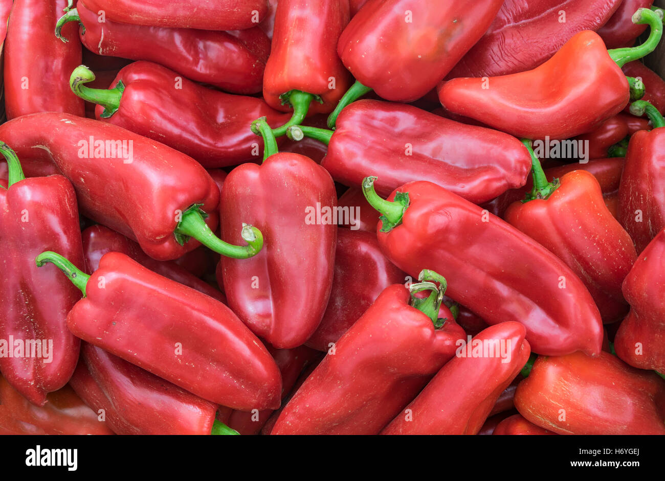 Red peppers, full frame Stock Photo - Alamy