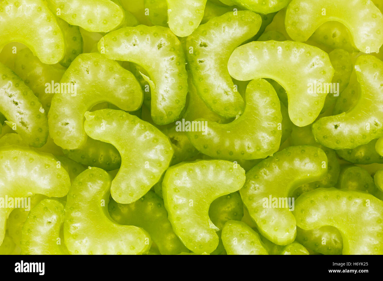 Cut celery close up background Stock Photo